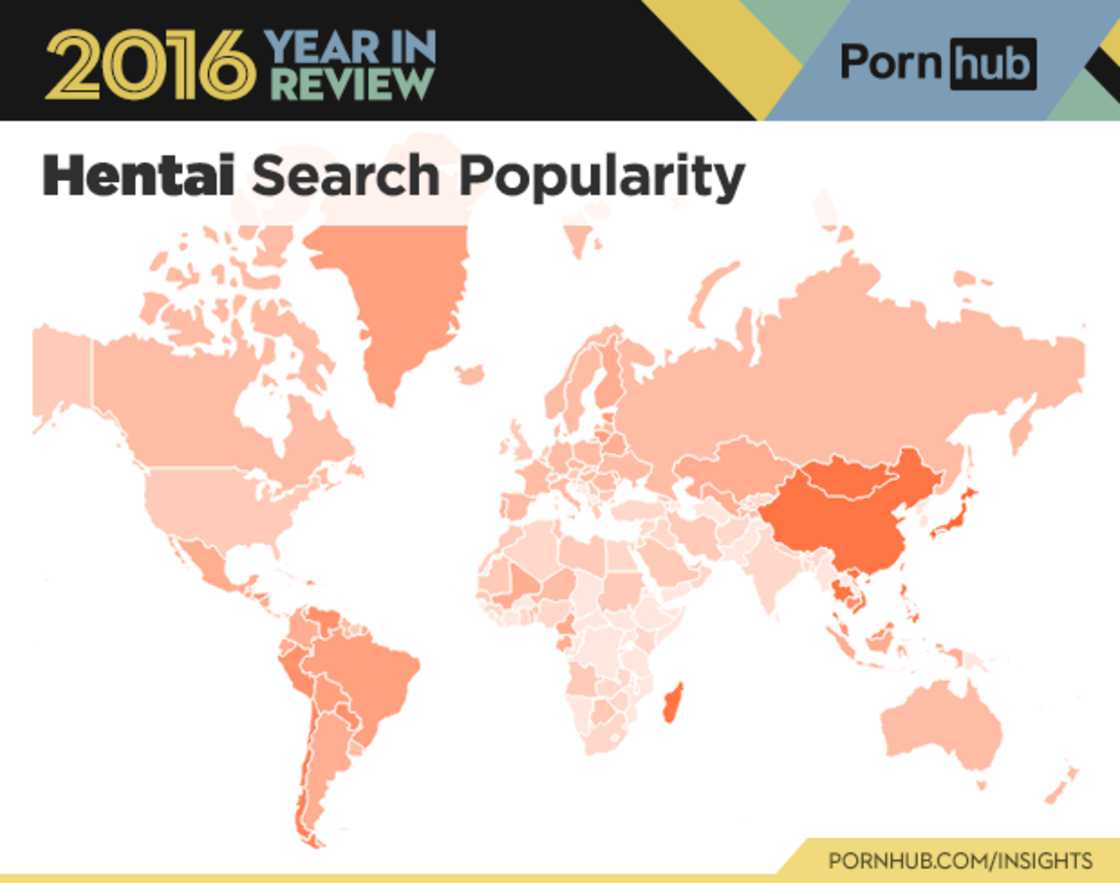Les chiffres de pornhub en 2016 