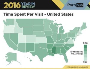 Les chiffres de pornhub en 2016